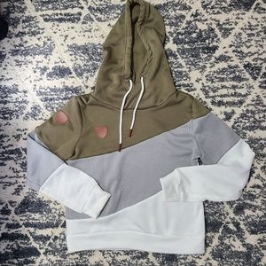 Cotton Crop Hoodie Warm 3 Tone XL